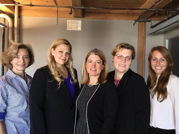 Nannette Musgrave, (CEO, EDIS Solutions LLC), Amy Holcomb (SkyMedicus), Suzanne Magee (Bandura), Alexandra “Sasha” Goodwin (Janus Choice) and Mary Wolff (Taptl).